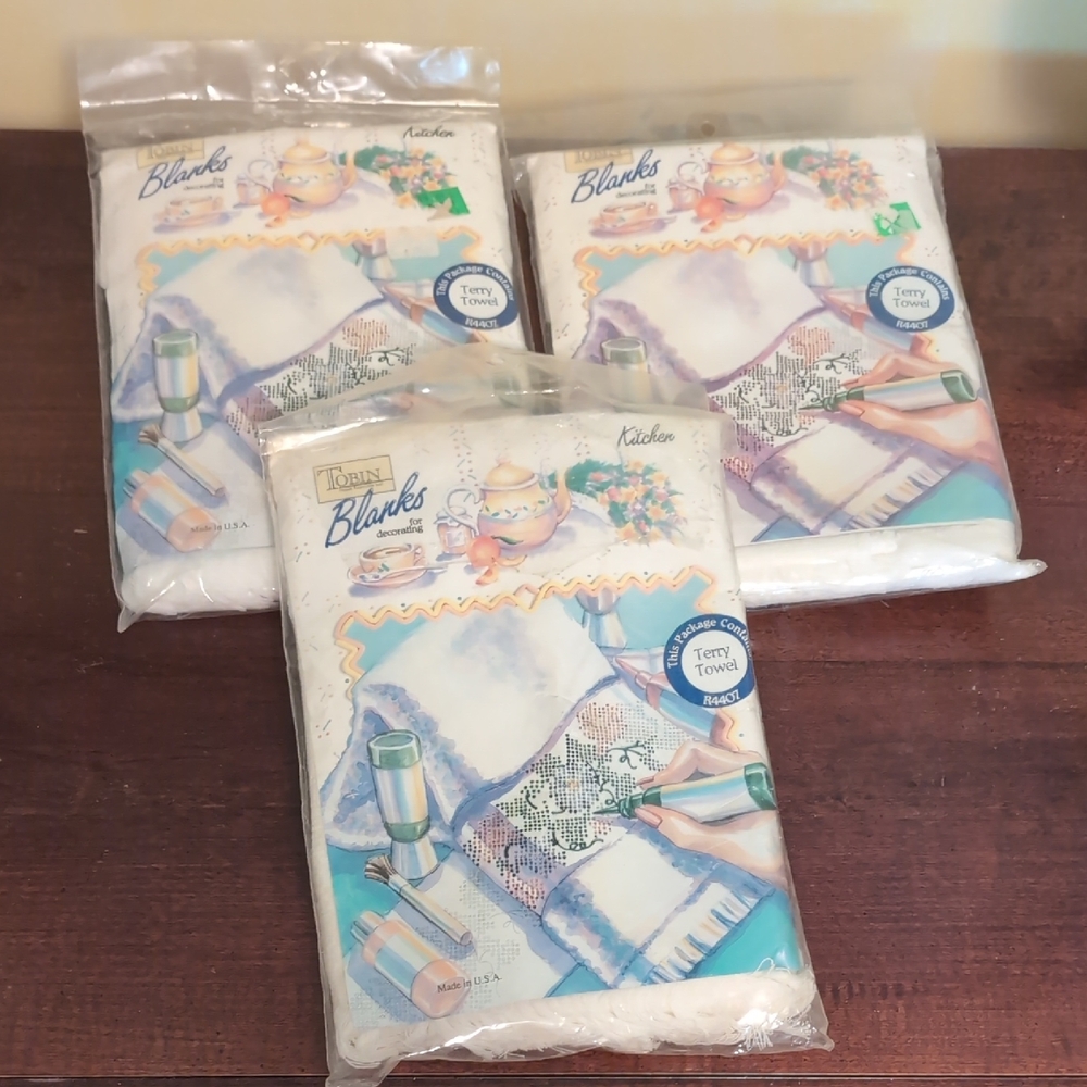 Tobi Terry Towel Home Fashions Set Blanks For Decorating Vintage Set Of 3
